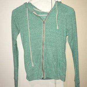 teal zip up hoodie